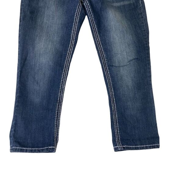 Maurice’s Denim Dark Wash Double Stitched Capri Jeans Sz 1/2 - Picture 3 of 8